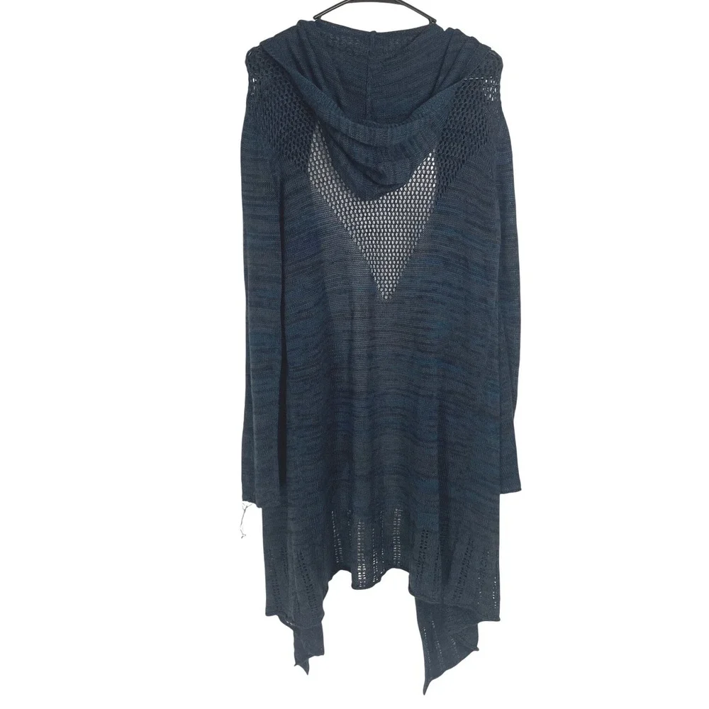 Live and Let Live Women Mesh Sweater XL Blue Boho Festival‎ Crochet Coastal - Picture 2 of 5